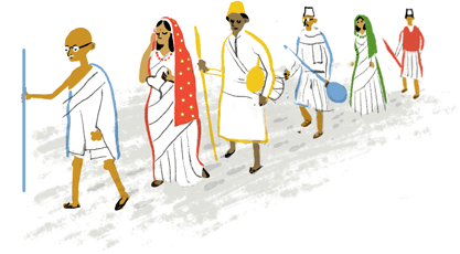 Google Celebrates India's 69th Independence Day With A Dandi March Doodle