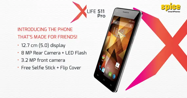 Spice Launches XLife 511 Pro With 5-Inch Display, 8-MP Camera For Rs. 5,799
