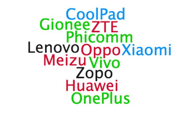 Chinese smartphone manufacturers
