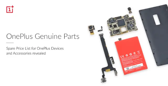 OnePlus Genuine Parts Pricing Revealed