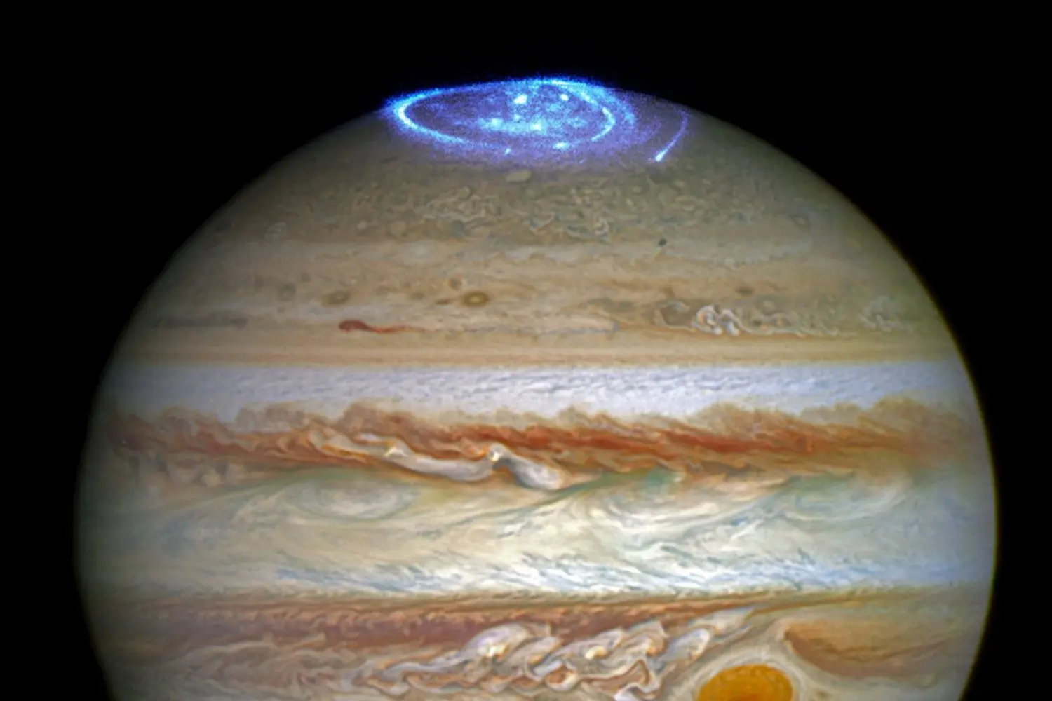 Massive Aurora At Jupiter's North Pole