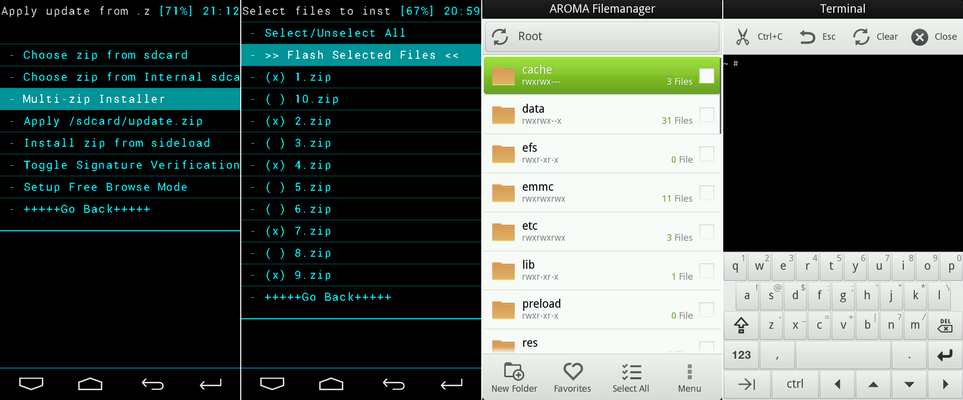 Unlock your Android device using Aroma File Manager