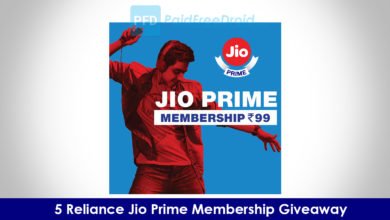 5 Reliance Jio Prime Membership Giveaway