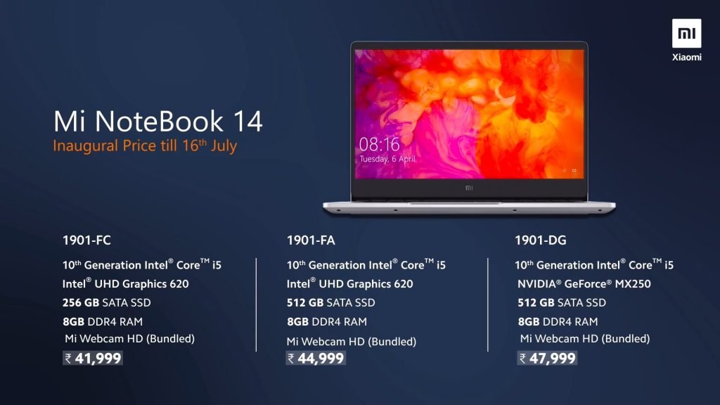 Mi NoteBook 14 Pricing