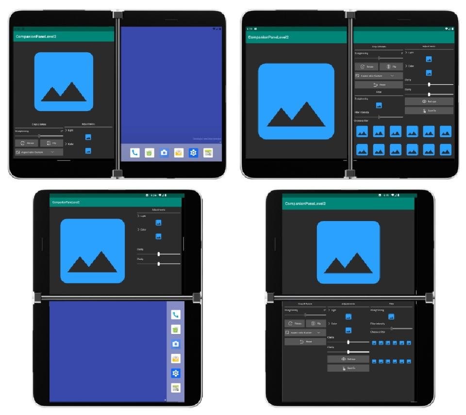 Microsoft Surface Duo UI Options
