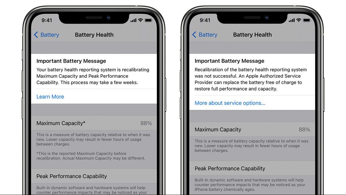 iOS 14.5 Battery Health Recalibration
