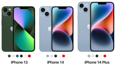 iPhone 13, iPhone 14 and iPhone 14 Plus