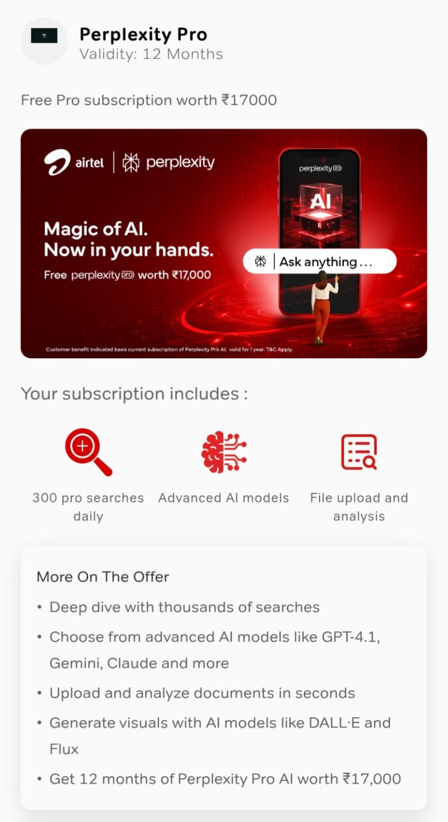 Airtel Perplexity Pro