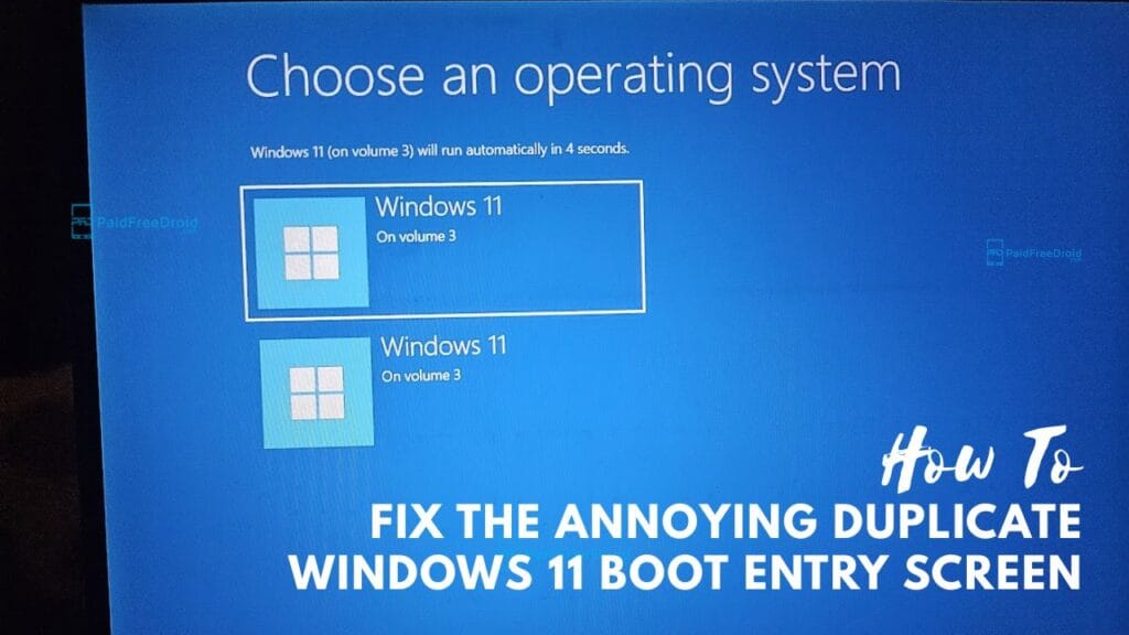 How to Remove Duplicate Windows 11 Boot Entry (Easy Fix)
