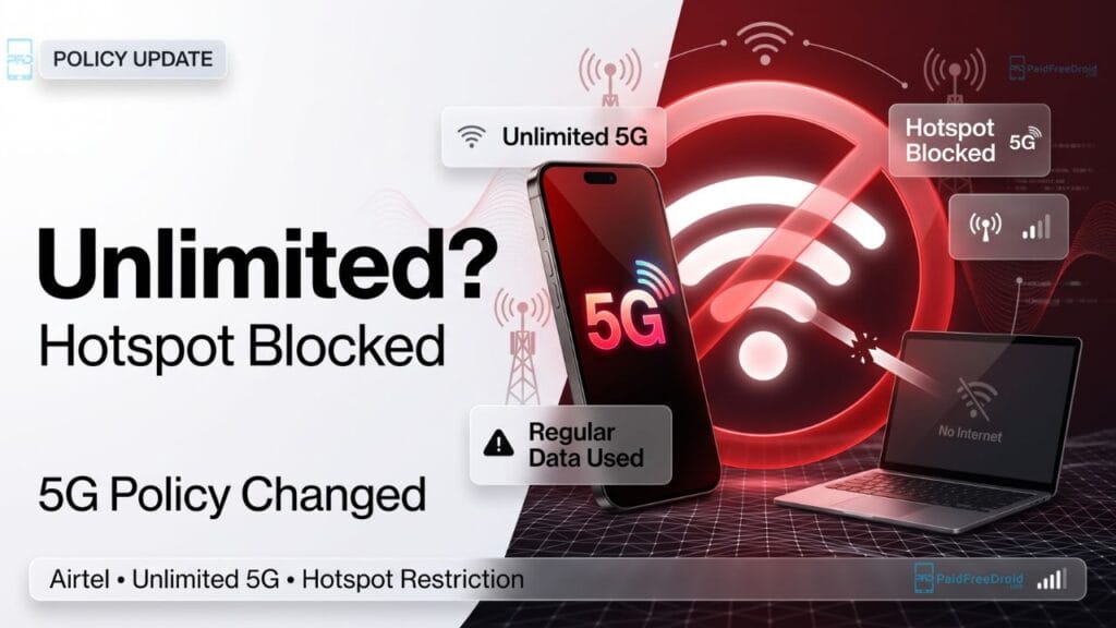 Airtel Officially Bans Hotspot Sharing on Unlimited 5G Data Plans