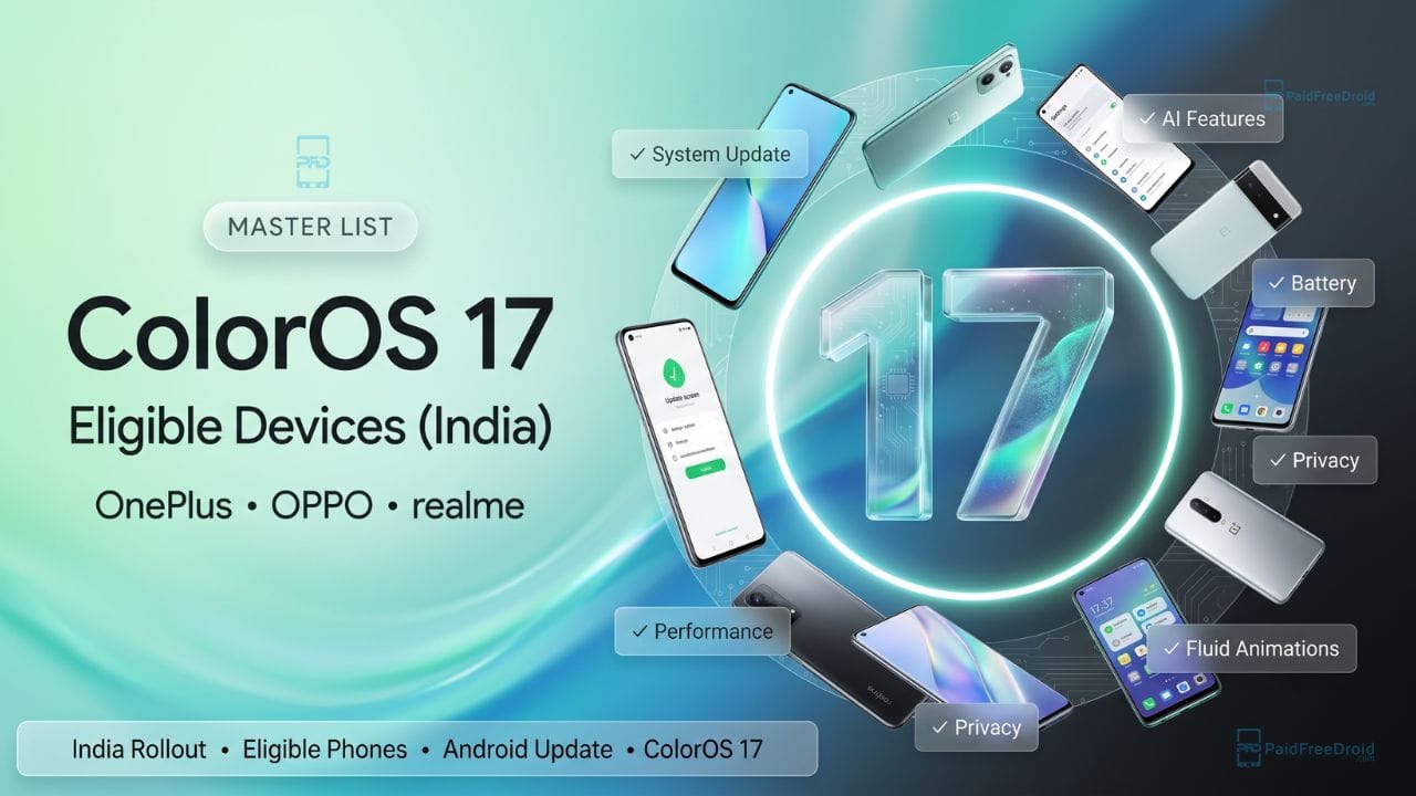 Devaes ColorOS 17 India Eligible Devices: OnePlus, OPPO, & realme List